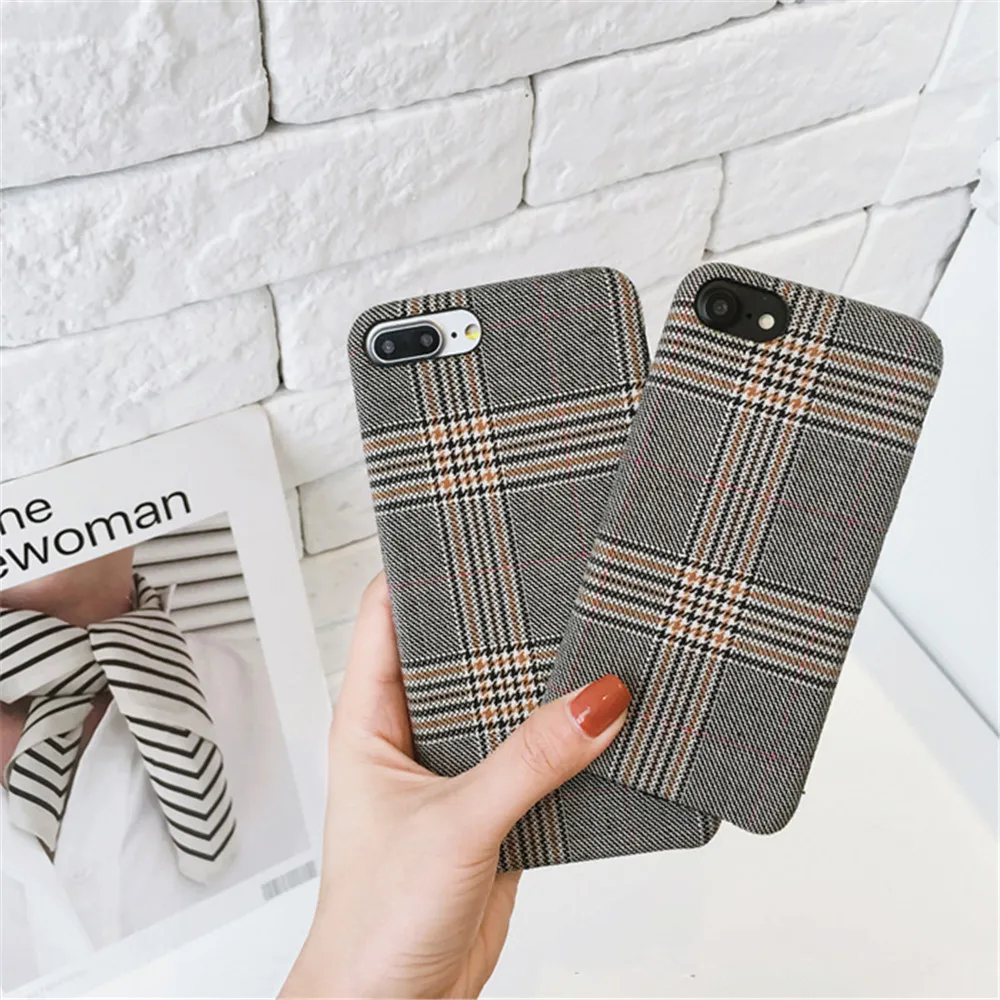 Ayeena England Checker Capas for iPhone 7 7plus 6s 6plus 8 8plus Elegant Cloth Weaving Soft Cover Back Phone Bag for Iphone X
Ayeena England Checker Capas for iPhone 7 7plus 6s 6plus 8 8plus Elegant Cloth Weaving Soft Cover Back Phone Bag for Iphone X