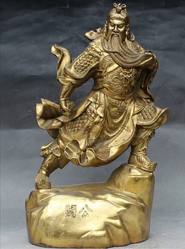 ZSR 1010++++18" Folk Chinese FengShui Brass Stone Dragon GuanGong GuanYu Warrior God Statue
ZSR 1010++++18" Folk Chinese FengShui Brass Stone Dragon GuanGong GuanYu Warrior God Statue