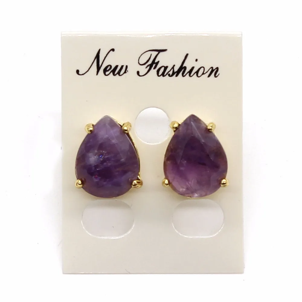 Kraft-beads Light Yellow Gold Color Water Drop Natural Purple Amethysts Stud Earrings For Women Jewelry
Kraft-beads Light Yellow Gold Color Water Drop Natural Purple Amethysts Stud Earrings For Women Jewelry