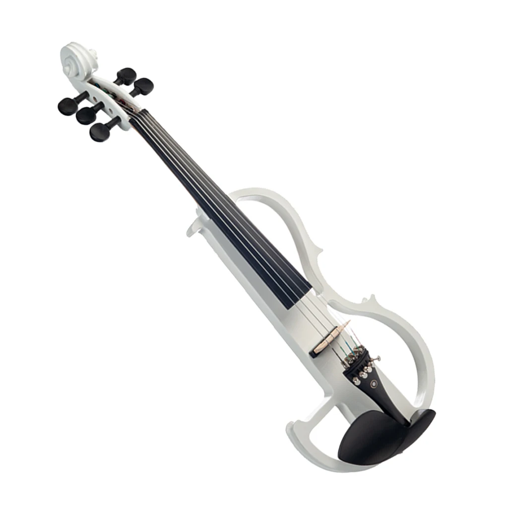 4/4 Full Size 5 String Electric Violin with Case Bow Rosin Headphone Cable White
4/4 Full Size 5 String Electric Violin with Case Bow Rosin Headphone Cable White