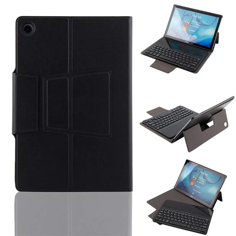 Leather Portfolio Case with Detachable Wireless Bluetooth Keyboard for 10.8'' Huawei MediaPad M5 10 (Pro)
Leather Portfolio Case with Detachable Wireless Bluetooth Keyboard for 10.8'' Huawei MediaPad M5 10 (Pro)