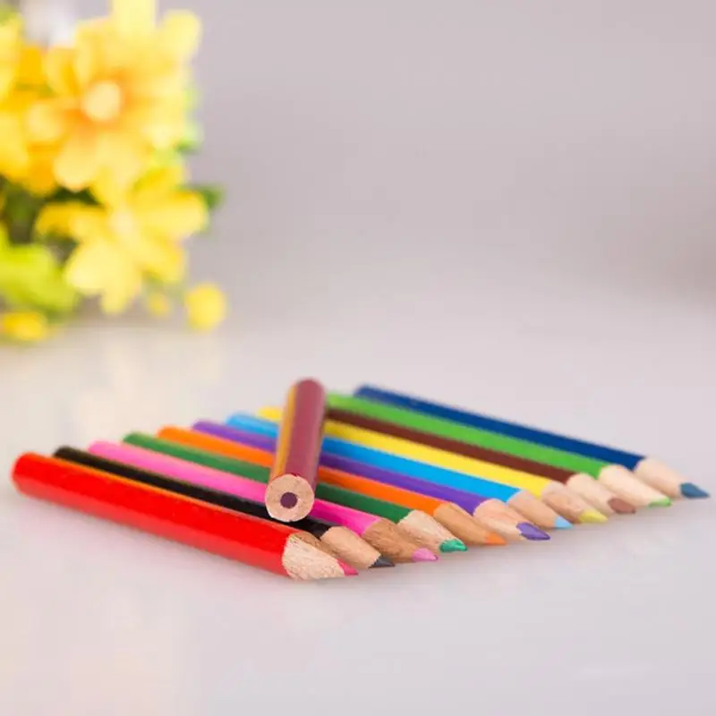 Новинка 12 цветов деревянные цветные карандаши секретная садовая тема мини ручка