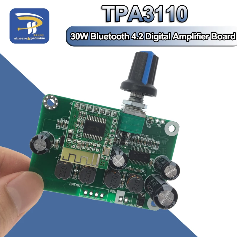 DC 12V-24V Bluetooth 4.2 Receiver Module 15W-30W *2 Stereo Audio Amplifier Board