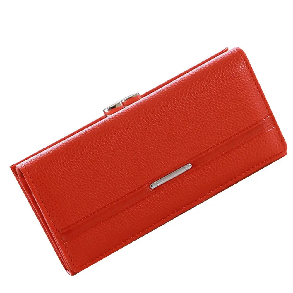 Fashion Women Solid Color Kiss Lock Faux Leather Clutch Long Wallet Phone Holder Purse
Fashion Women Solid Color Kiss Lock Faux Leather Clutch Long Wallet Phone Holder Purse
