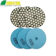 SHDIATOOL 6pcs Diameter 80mm #1500 diamond Dry Polishing Pads 3 inch Resin Bond sanding disc Marble Ceramic grinding disc
SHDIATOOL 6pcs Diameter 80mm #1500 diamond Dry Polishing Pads 3 inch Resin Bond sanding disc Marble Ceramic grinding disc