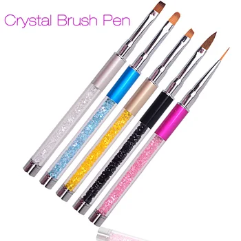 APROMS Nail Art Pen Rhinestone Diamond Metal Acrylic Handle Carving Powder Gel Liquid