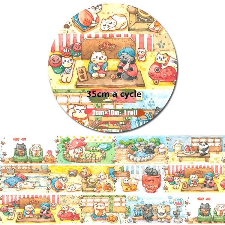 10m long Japanese style The cat on the journey decoration washi Tape DIY planner Diary scrapbooking masking tape Escolar
10m long Japanese style The cat on the journey decoration washi Tape DIY planner Diary scrapbooking masking tape Escolar