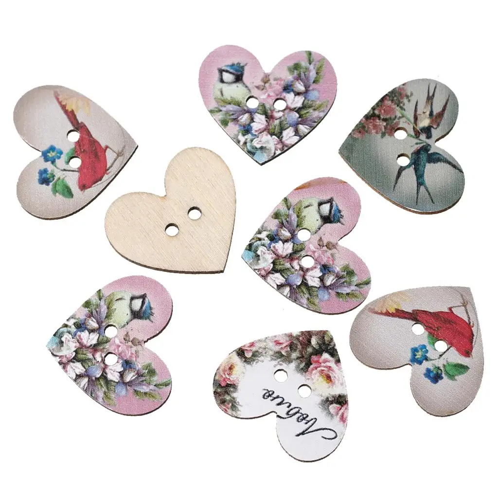 Wood Sewing Button Scrapbooking Heart At Random Two Holes Flower Pattern 28mm x 24mm,50 PCs new
Wood Sewing Button Scrapbooking Heart At Random Two Holes Flower Pattern 28mm x 24mm,50 PCs new