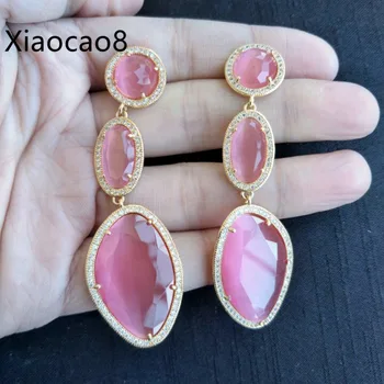 Gold Frame 3Layer Stone Earrings Women's Jewelry Long Drop Earrings for Women Pink Purple Blue Green Vintage Earrings
Gold Frame 3Layer Stone Earrings Women's Jewelry Long Drop Earrings for Women Pink Purple Blue Green Vintage Earrings