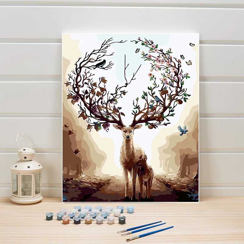 Oil Painting By Numbers Animal Deer DIY Linen Canvas Paint Acrylics Digital Module Pictures Coloring Home Wall Decor Arts Crafts
Oil Painting By Numbers Animal Deer DIY Linen Canvas Paint Acrylics Digital Module Pictures Coloring Home Wall Decor Arts Crafts