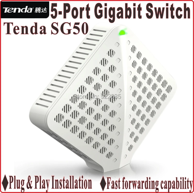Gigabit Network Switches, Plug and Play, Gigabit Speed Tenda SG50 1000Mbps 5-ports Switch 10Gbps switching capacity No Color Box
Gigabit Network Switches, Plug and Play, Gigabit Speed Tenda SG50 1000Mbps 5-ports Switch 10Gbps switching capacity No Color Box
