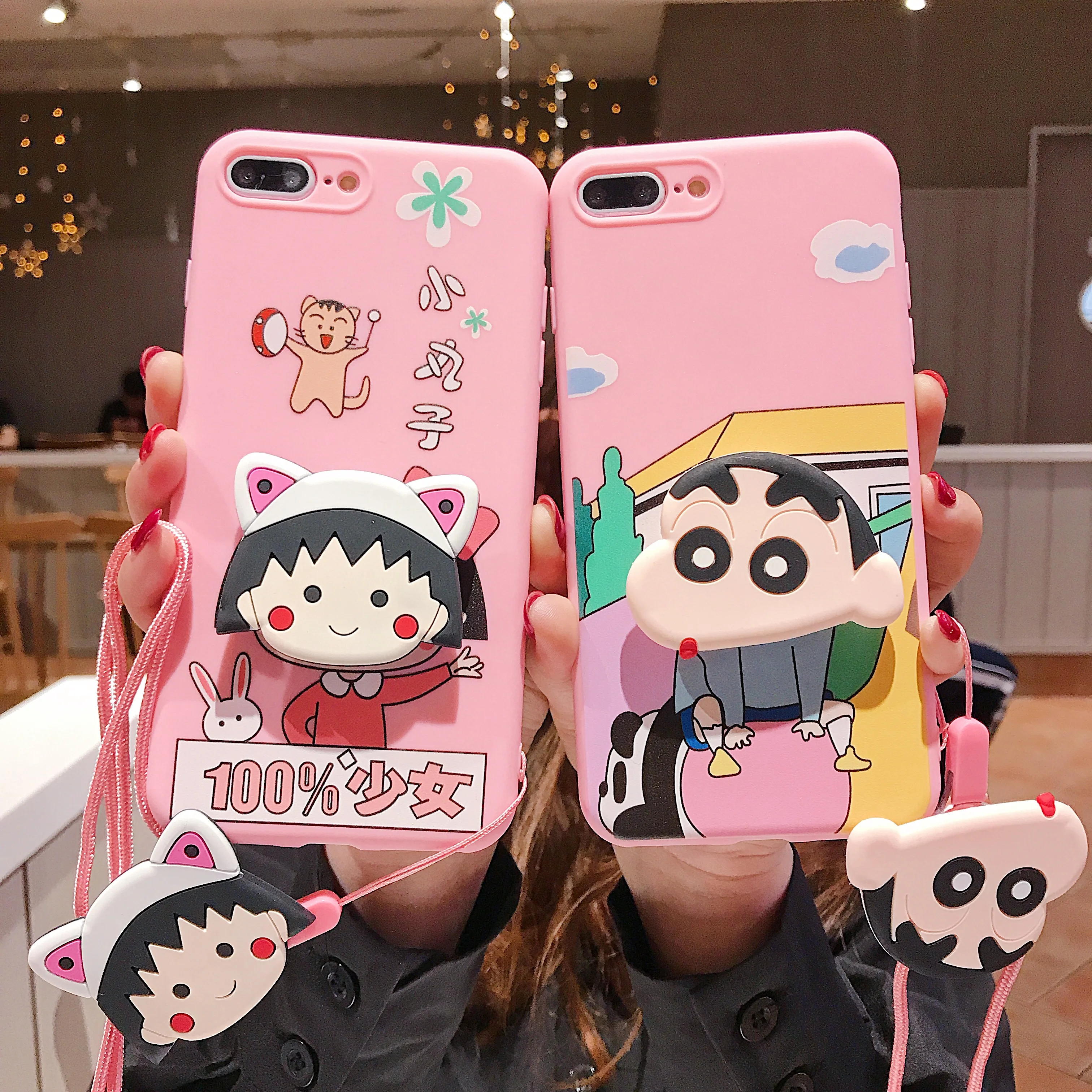 Cartoon Crayon Shin-chan Chi-bi Maruko Folding bracket Lanyard Phone case suit for iPhone 6 6s 7 8 Plus X XR XS XSMAX
Cartoon Crayon Shin-chan Chi-bi Maruko Folding bracket Lanyard Phone case suit for iPhone 6 6s 7 8 Plus X XR XS XSMAX
