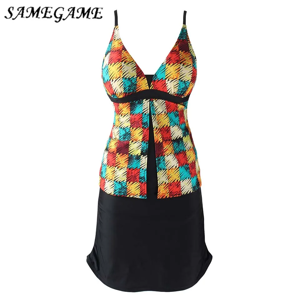 SAMEGAME Two Piece Bikinis High Waisted Bathing Suit Bikini Swimwear Women 2019 Swimsuit Floral Biquini Tankini Beachwear
SAMEGAME Two Piece Bikinis High Waisted Bathing Suit Bikini Swimwear Women 2019 Swimsuit Floral Biquini Tankini Beachwear