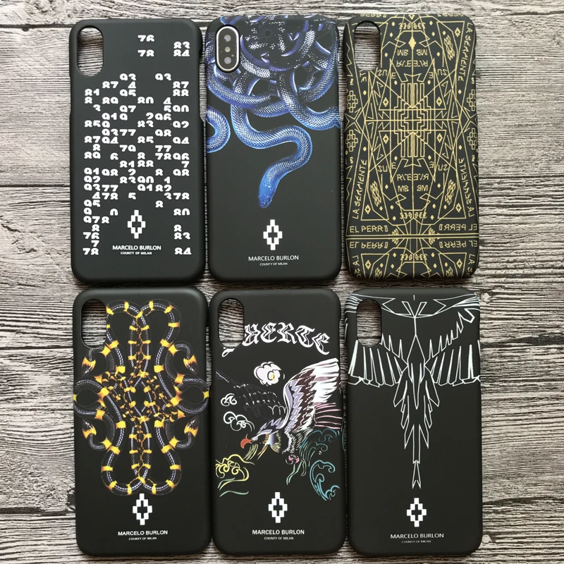 Fashion tiger wing marcelo burlon hard plastic cover case for 5 5S SE 6 6S S plus 7 7plus 8 8plus X snake Crane phone cases capa
Fashion tiger wing marcelo burlon hard plastic cover case for 5 5S SE 6 6S S plus 7 7plus 8 8plus X snake Crane phone cases capa