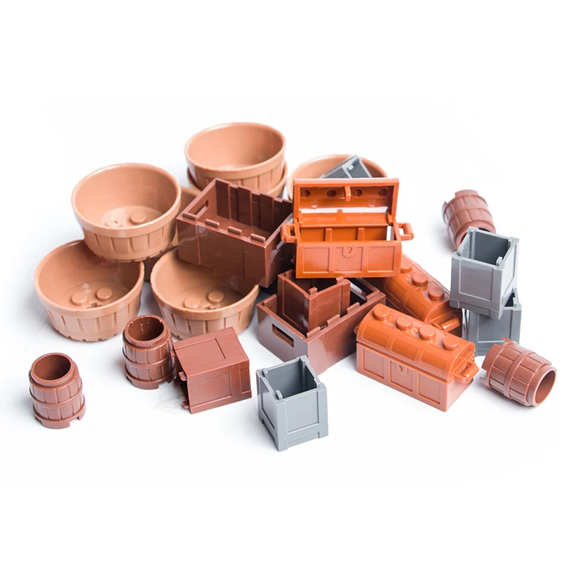 City Accessories Building Blocks Bread Fruit Food Box Barrel Container Pirate Figure Treasure Chest Bricks Toys Friends Parts
City Accessories Building Blocks Bread Fruit Food Box Barrel Container Pirate Figure Treasure Chest Bricks Toys Friends Parts