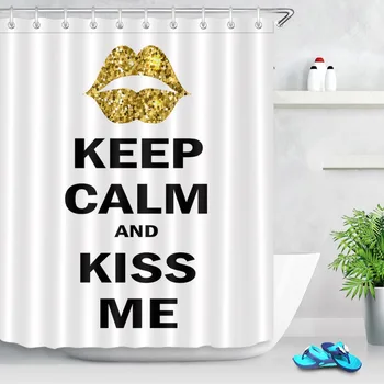 LB 180*200 Black English Slang White Waterproof Fabric Shower Curtains Letters Bathroom Curtain Gold Lipstick For Bathtub Decor
LB 180*200 Black English Slang White Waterproof Fabric Shower Curtains Letters Bathroom Curtain Gold Lipstick For Bathtub Decor