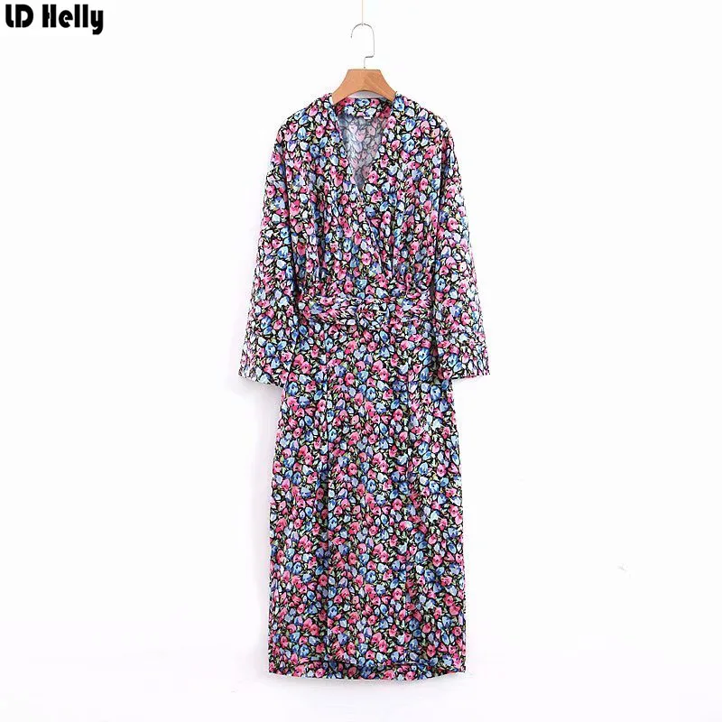 LD Helly 2019 New Women Floral Print Dress Vintage Sashes V Neck Pleated Mid-Calf Split Dresses Ladies Office Vestidos
LD Helly 2019 New Women Floral Print Dress Vintage Sashes V Neck Pleated Mid-Calf Split Dresses Ladies Office Vestidos