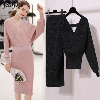 New Autumn Skirt Set Women Sweater + Skirt Two Piece Sets Female Casual 2 Piece Set Winter Suits Loose Sweater Knit Pencil Skirt 
New Autumn Skirt Set Women Sweater + Skirt Two Piece Sets Female Casual 2 Piece Set Winter Suits Loose Sweater Knit Pencil Skirt