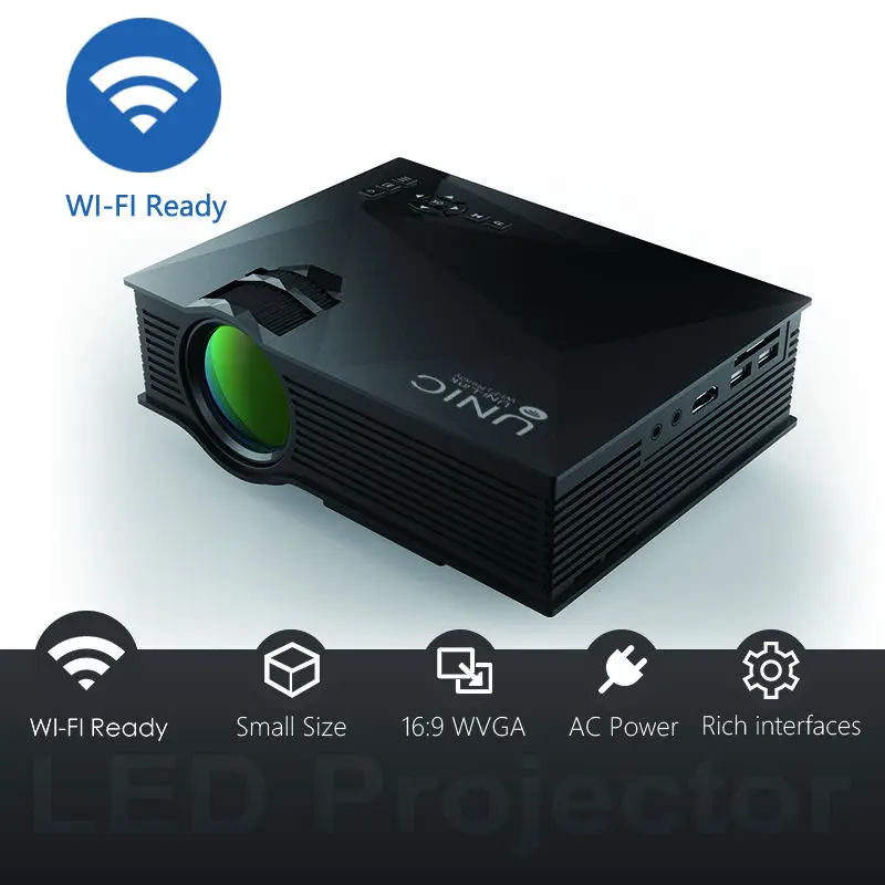 Беспроводной WI-FI ЖК-дисплей светодиодный мини-проектор UNIC uc46 4-130 дюйм(ов)