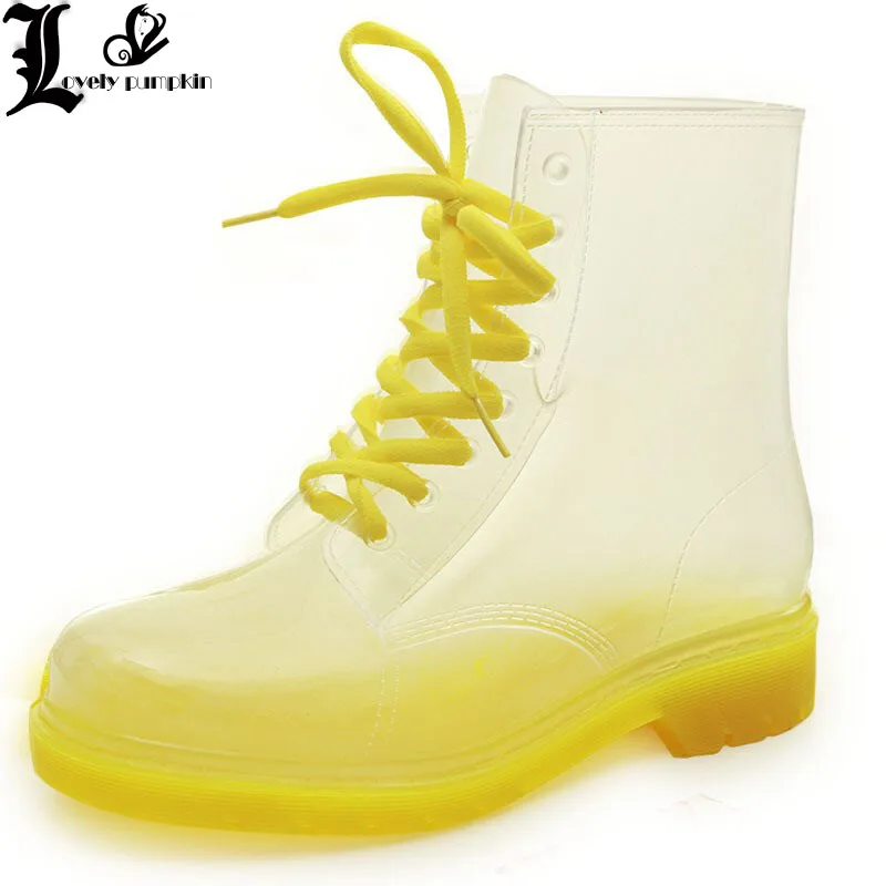 2018 Women Rain Boots Transparent Waterproof Colorful Spring Autumn Shoes Rain Boot Woman Ankle Boots Large size 40 LP161
2018 Women Rain Boots Transparent Waterproof Colorful Spring Autumn Shoes Rain Boot Woman Ankle Boots Large size 40 LP161