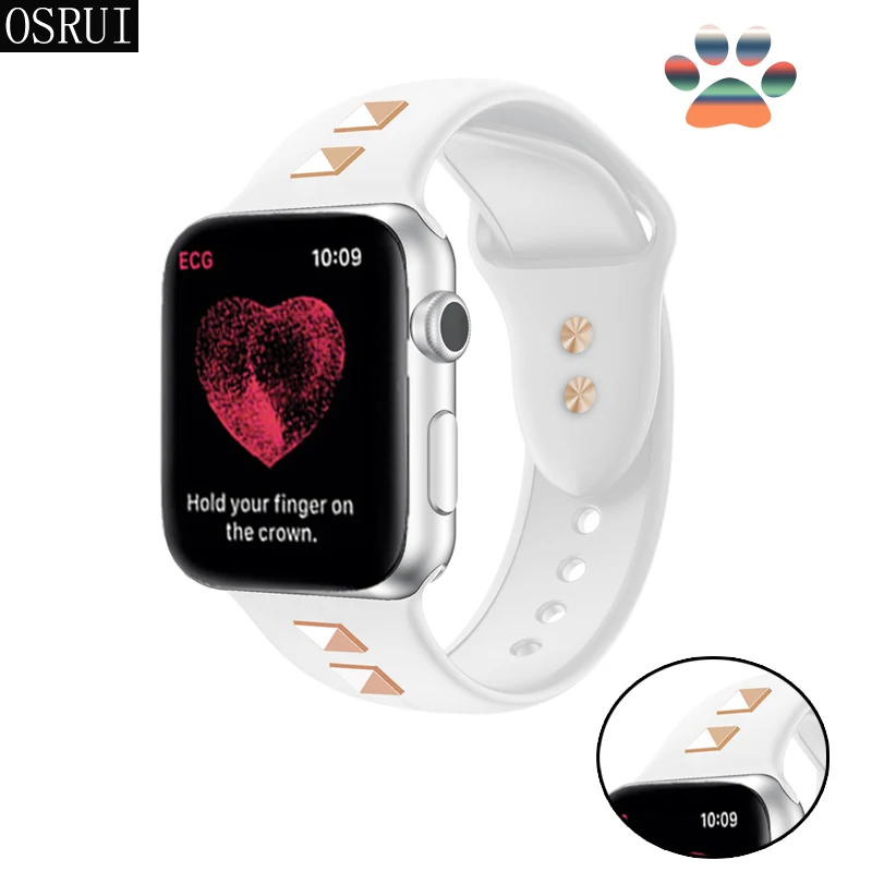 Ремешок для apple watch band 42 мм 38 correa iwatch 4 3 2 44 40 pulseira Аксессуары спортивный силиконовый