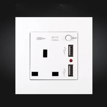 2pcs 2 USB Wall Socket For Mobile Charging Outlet Power British Standard UK Electrical Socket Panel Type 86 13A
2pcs 2 USB Wall Socket For Mobile Charging Outlet Power British Standard UK Electrical Socket Panel Type 86 13A