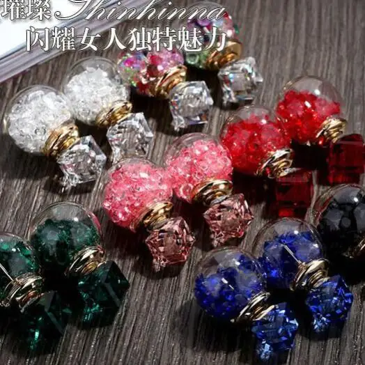 Charmcci Quality Anti allergy New Fashion Office Crystal Glass Ball Double side Stud Earrings for Women Girls Jewelry Gifts
Charmcci Quality Anti allergy New Fashion Office Crystal Glass Ball Double side Stud Earrings for Women Girls Jewelry Gifts