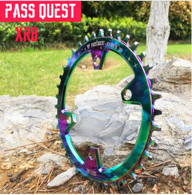 PASS QUEST Mountain Bicycle Round Chainwheel 96BCD MTB Bike Crankset Aluminum Chainring Titanium plating M7000/M8000/M9000 use
PASS QUEST Mountain Bicycle Round Chainwheel 96BCD MTB Bike Crankset Aluminum Chainring Titanium plating M7000/M8000/M9000 use