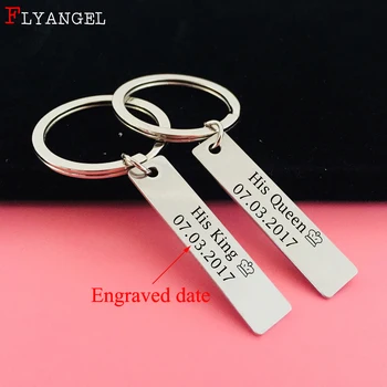 1 Pair Customized Date Engraved Crown Her King His Queen Fashion Jewelry Men Women Keyring Couples Wife Valentine Gifts Keychain
1 Pair Customized Date Engraved Crown Her King His Queen Fashion Jewelry Men Women Keyring Couples Wife Valentine Gifts Keychain