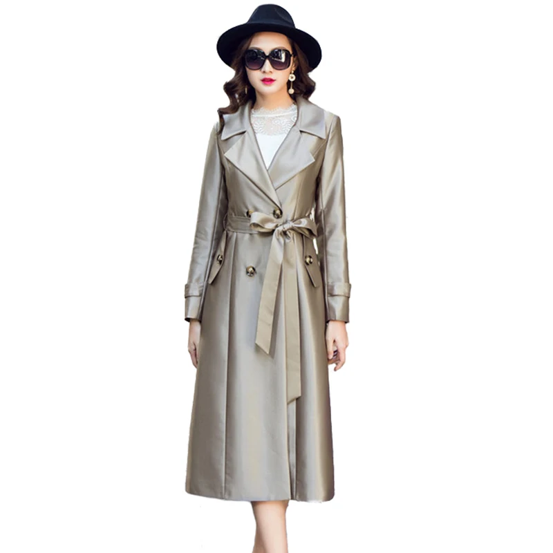 High quality Long Trench Coat Women 2019 Fashion Spring Autumn Double-breasted Windbreaker Female Casual Tops Plus size A2672
High quality Long Trench Coat Women 2019 Fashion Spring Autumn Double-breasted Windbreaker Female Casual Tops Plus size A2672