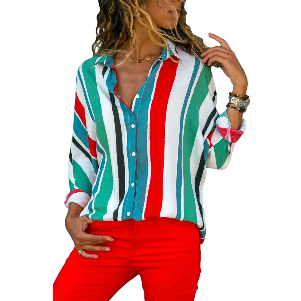 Green-Blue-Striped-Long-Sleeve-Button-Down-Shirt-LC251153-9-1