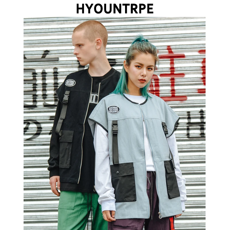 2018 New Hip Hop Vest Coat Mens Fashion Streetwear Cargo Back Pockets Military Jacket Zipper Oversize Tactical Vests Sweatshirts
2018 New Hip Hop Vest Coat Mens Fashion Streetwear Cargo Back Pockets Military Jacket Zipper Oversize Tactical Vests Sweatshirts