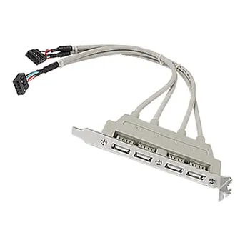 4 Ports USB 2.0 hubs MainBoard Bracket Host Case Rear Panel Backup Bracket Extension
4 Ports USB 2.0 hubs MainBoard Bracket Host Case Rear Panel Backup Bracket Extension