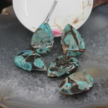 New! 5pcs/lot Top Drilled Blue Ocean Agates Jades Drop Slab Pendants,Raw Ocean Jaspers Slice Nugget Cabochon Charms Jewelry 
New! 5pcs/lot Top Drilled Blue Ocean Agates Jades Drop Slab Pendants,Raw Ocean Jaspers Slice Nugget Cabochon Charms Jewelry