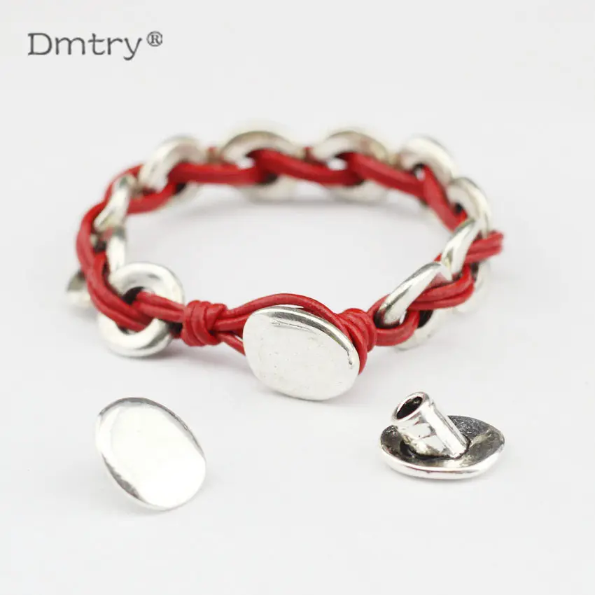 Dmtry 10pcs Trendy 4mm Round Leather Cord Diy Bracelet Jewelry End Clasp Ancient Silver Making Material Accessories LC0025
Dmtry 10pcs Trendy 4mm Round Leather Cord Diy Bracelet Jewelry End Clasp Ancient Silver Making Material Accessories LC0025