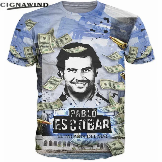 Fashion T shirt pablo escobar 3D tshirt Printed T Shirts Good Quality Hip Hop style tShirts summer top unisex streetwear tops
Fashion T shirt pablo escobar 3D tshirt Printed T Shirts Good Quality Hip Hop style tShirts summer top unisex streetwear tops