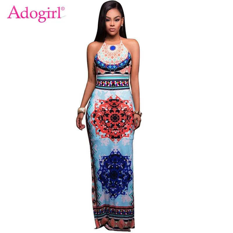 Adogirl Bohemian Print Women Sexy Pencil Dress Halter Backless Size Slit Maxi Summer Beach Dresses Night Club Wear Vestidos
Adogirl Bohemian Print Women Sexy Pencil Dress Halter Backless Size Slit Maxi Summer Beach Dresses Night Club Wear Vestidos