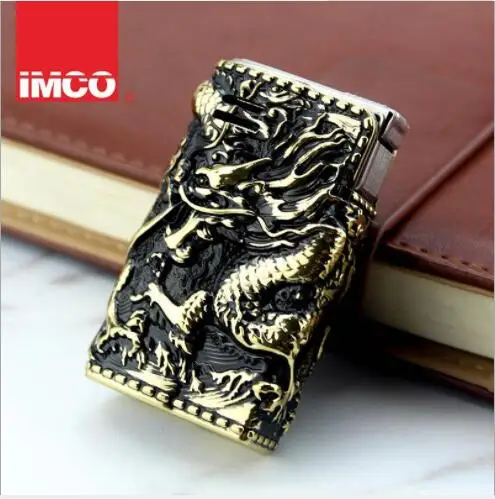 IMCO pure copper kerosene windbreak lighter four side carved dragon pure copper cigarette lighter
IMCO pure copper kerosene windbreak lighter four side carved dragon pure copper cigarette lighter