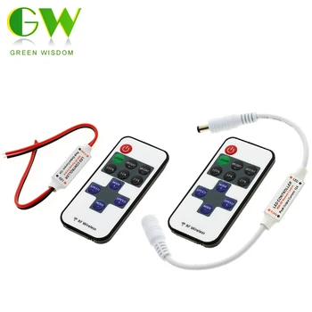 LED Single Color Strip Controller DC12-24V DC/ Wire Connector + 11key RF Wireless Remote Controller For LED Strip Dimming
LED Single Color Strip Controller DC12-24V DC/ Wire Connector + 11key RF Wireless Remote Controller For LED Strip Dimming