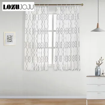 LOZUJOJU Short Curtain Elegant Single Panel Window Cheap Ready Made Curtains Window Geometric Drapery for Kitchen window Bedroom
LOZUJOJU Short Curtain Elegant Single Panel Window Cheap Ready Made Curtains Window Geometric Drapery for Kitchen window Bedroom