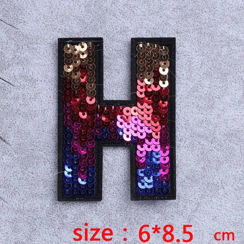 sequined tinsel paillette colorful H Iron On Embroidered Patch For Cloth Cartoon Badge Garment Appliques Accessory
sequined tinsel paillette colorful H Iron On Embroidered Patch For Cloth Cartoon Badge Garment Appliques Accessory