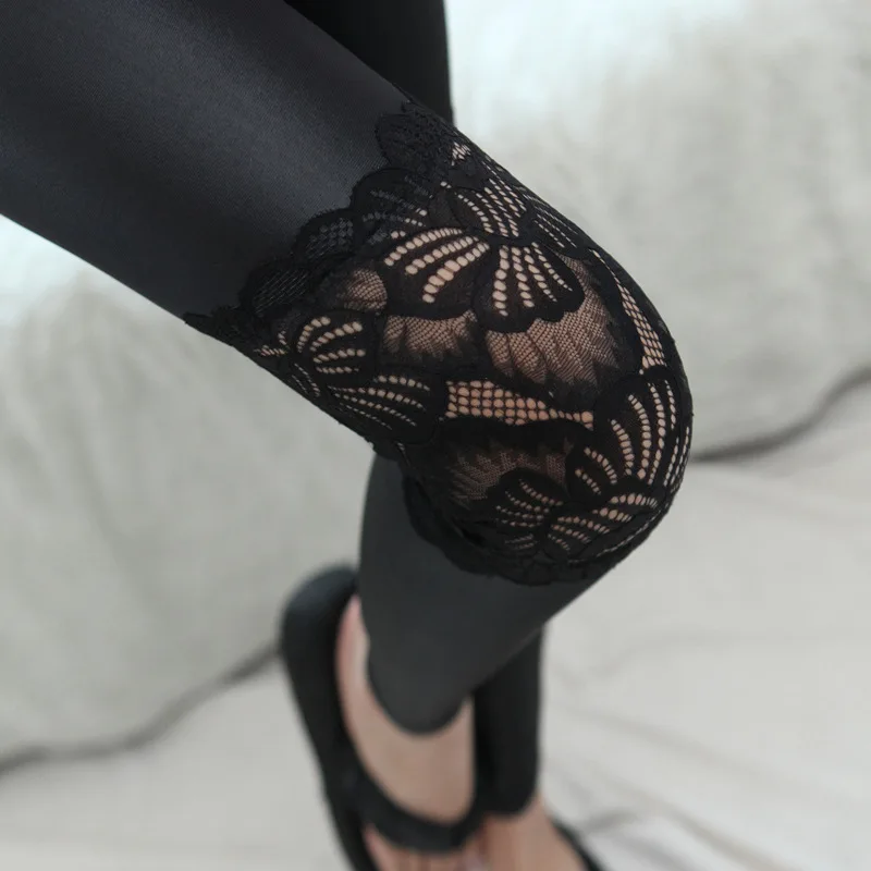 lady sexy floral lace immitation leather leggings brand new women slim pants hallow out lace on Knee trousers for girl
lady sexy floral lace immitation leather leggings brand new women slim pants hallow out lace on Knee trousers for girl