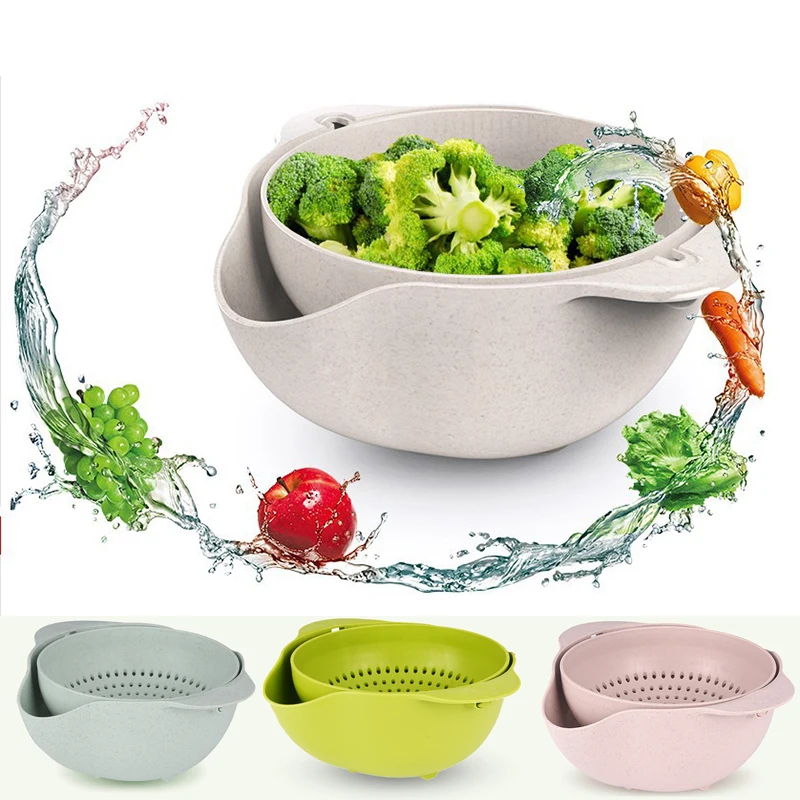 2 in 1 Fruit Vegetables Drain Basket Double Layer Strainer Fruit Storage Container Noodle Spaghetti Colander Kitchen Accessories
2 in 1 Fruit Vegetables Drain Basket Double Layer Strainer Fruit Storage Container Noodle Spaghetti Colander Kitchen Accessories