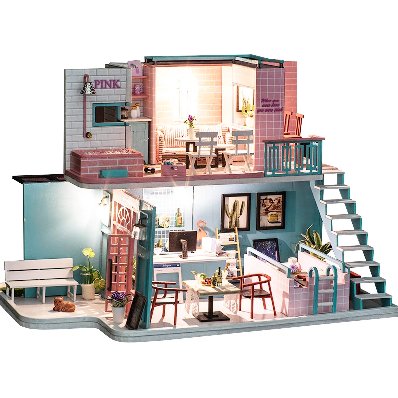 Furniture Doll House Wooden Miniature DIY DollHouse Furniture Kit Assemble with Dust Cover Doll Home Toys For Christmas Gift k34
Furniture Doll House Wooden Miniature DIY DollHouse Furniture Kit Assemble with Dust Cover Doll Home Toys For Christmas Gift k34
