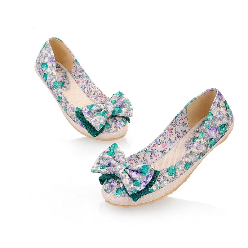 Female Zapatos Mujer 2016 New Cotton Fabric Printed Flower Lace Round Toe Bow Plus size 34-44 Lady Ballerina Shoes On Platform
Female Zapatos Mujer 2016 New Cotton Fabric Printed Flower Lace Round Toe Bow Plus size 34-44 Lady Ballerina Shoes On Platform