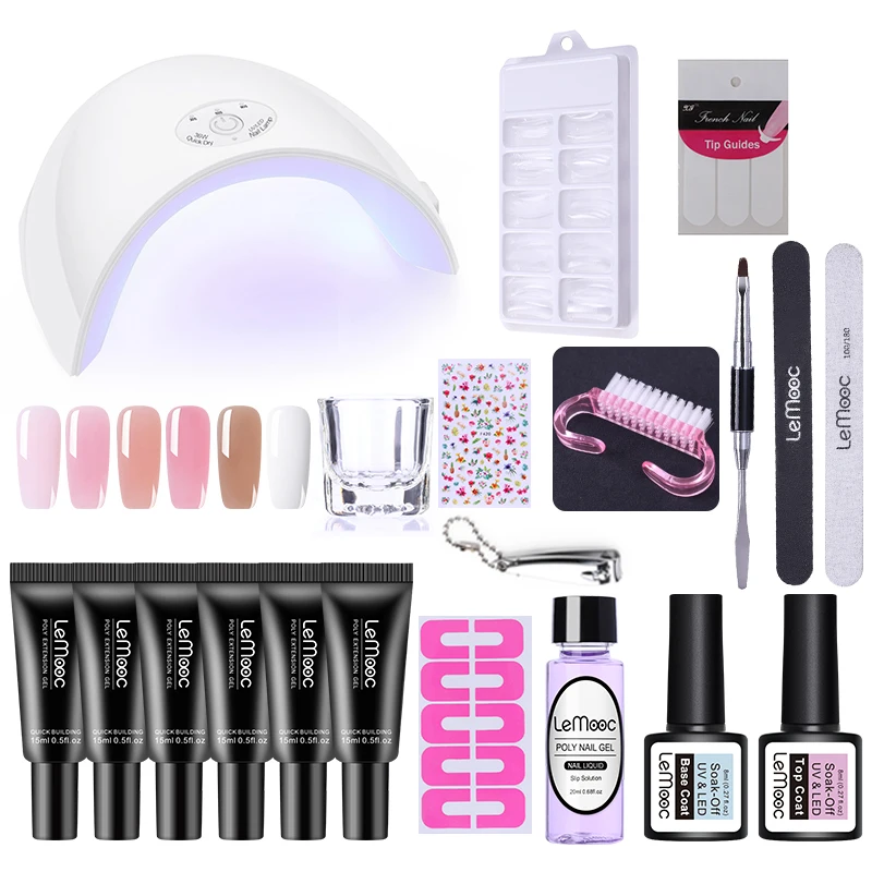 LEMOOC Manicure Set Extend Building Poly Nail Gel Kits Finger Nail Extension UV LED Acrylic Building Nail Lamp Crystal Jelly Gel
LEMOOC Manicure Set Extend Building Poly Nail Gel Kits Finger Nail Extension UV LED Acrylic Building Nail Lamp Crystal Jelly Gel