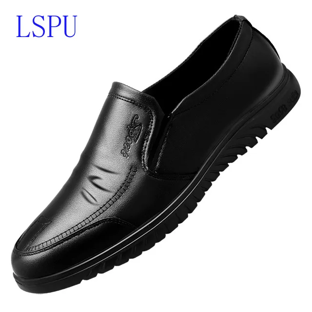 Men Genuine Leather Shoes High Quality Elastic Band Fashion Design Solid Tenacity Comfortable Men's Shoes Big Sizes
Men Genuine Leather Shoes High Quality Elastic Band Fashion Design Solid Tenacity Comfortable Men's Shoes Big Sizes