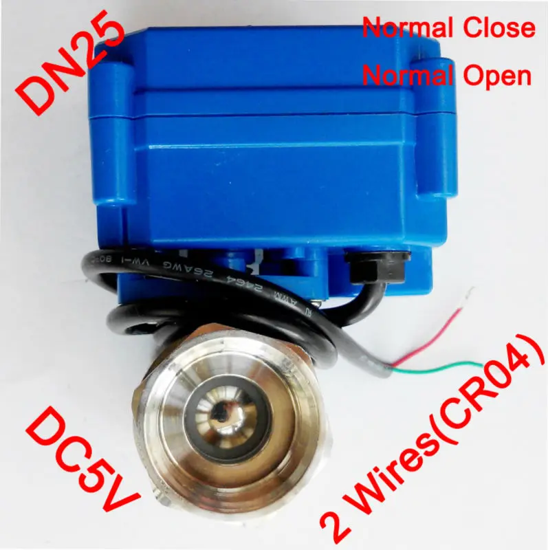 1" Miniature Electric valve 2 wires (CR04), DC5V Electric motorized ball valve SS304, DN25 electric valve spring return
1" Miniature Electric valve 2 wires (CR04), DC5V Electric motorized ball valve SS304, DN25 electric valve spring return