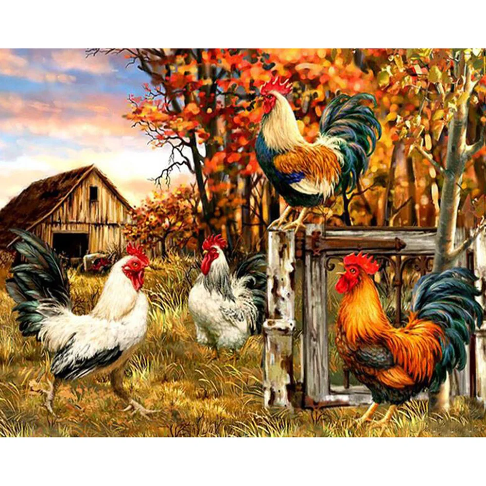 5D Diamond Painting Full drill square/ round Farm cock Mosaic DIY Diamond Painting Cross Stitch Embroidery animal Home Decor L22
5D Diamond Painting Full drill square/ round Farm cock Mosaic DIY Diamond Painting Cross Stitch Embroidery animal Home Decor L22