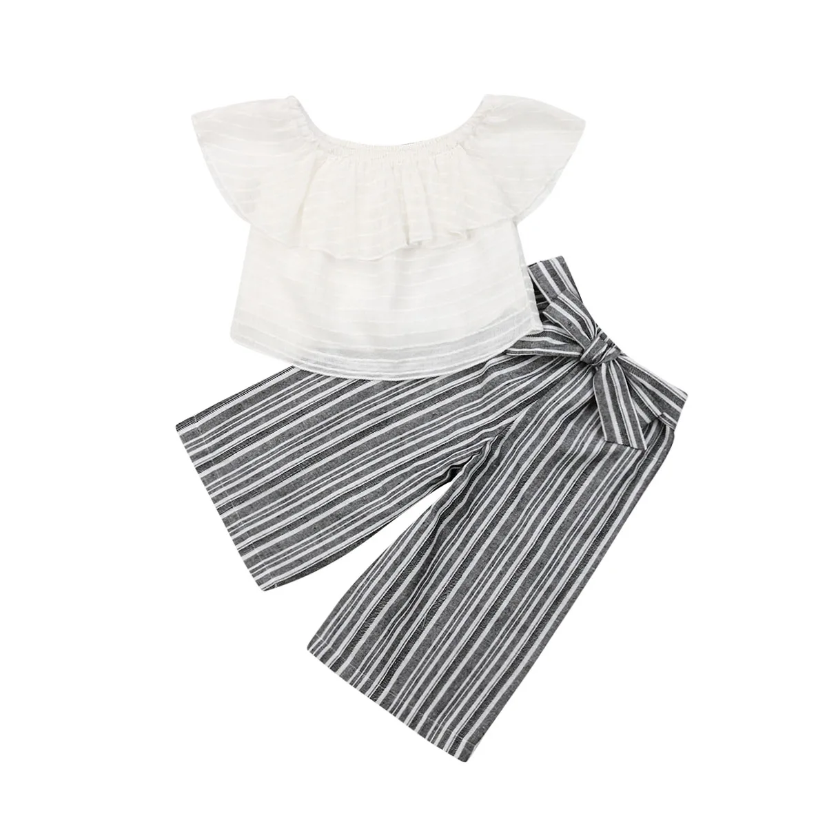 1-6Y Summer Toddler Kids Baby Girl Off shoulder Lace Tank Tops Striped Wide Leg Pant Trouser 2PCS Girls Clothing Set
1-6Y Summer Toddler Kids Baby Girl Off shoulder Lace Tank Tops Striped Wide Leg Pant Trouser 2PCS Girls Clothing Set